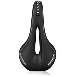 Lecute Asiento Bicicleta Impermeable Prostatico Ergonomico Bici Sillin Comodo Cojin Refaccion para Bicicletas Acolchonado Premium Deportivo Deporte Ciclismo (Negro)