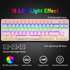 60% Mechanical Gaming Keyboard,Ultra-Compact Rainbow Backlit Keyboard Bluetooth 4.0 Tepy