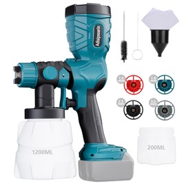 Adisipsoarin 18v Paint Sprayer High Speed for Makita 18v LXT Battery, 2 Containers,Easy to Clean,for House Painting,Furniture(Batteries not Included)