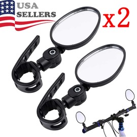 Unbranded Bike Mirror Rotaty Round MTB Road Handlebar Bicycle Rear View Glass Cycling USA
