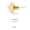 4 Pcs Door Knobs and Handles, Brass Round Cabinet Knobs,
