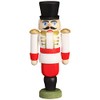 Seiffener Volkskunst Miniature Nutcracker Husar White