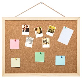 2 Pack Cork Board Bulletin Board, 15.7"X 12" pin Boards for Walls, Oak Wood Finish Frame, Wall Mounted Cork Board for Office Home and School(Pins, Eye Bolts, gaskets, Screws)