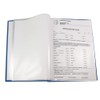 Certificate Folder in Blue Linen Look with Embossed Print in