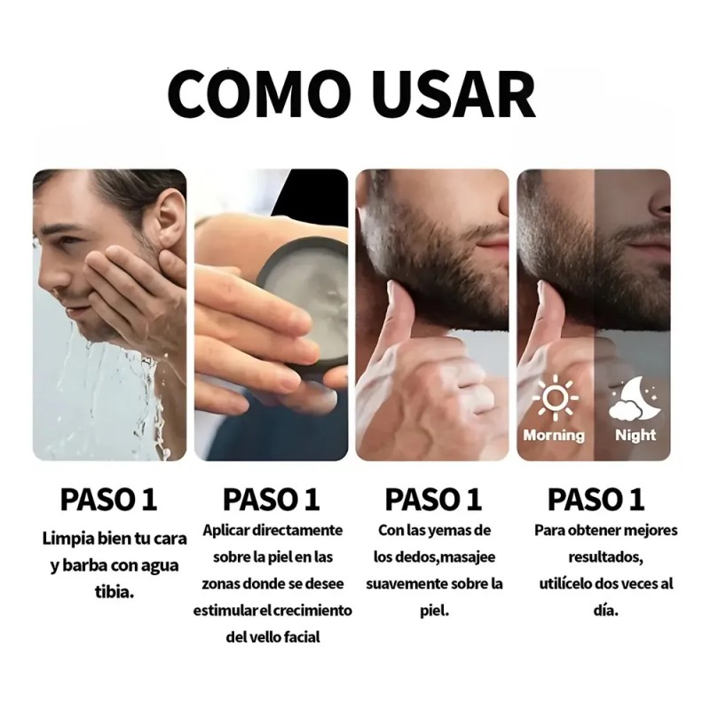 2pzs Bálsamo Ultra Potente Para Crecimiento De Barba