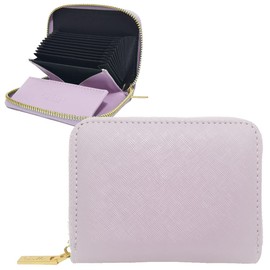 Giselle Wallet Mini Wallet, Card Case, Prevents Bills from Breaking, Large Capacity, Prevents Skimming, Size L: Lavender/Lavender