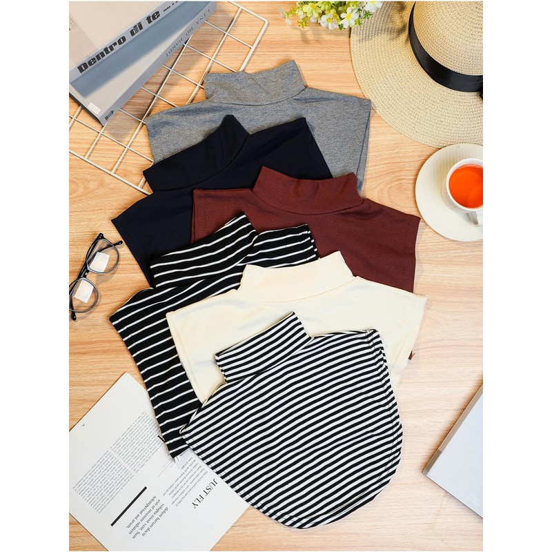 Hoolerry 15 Pcs Fake Turtleneck Bulk for Women Fake Collar