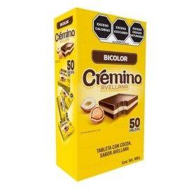 NUTRESA Cremino Avellana 50 Piece Bicolor Chocolate Hazelnut Cocoa Candy De Mexico NEW!