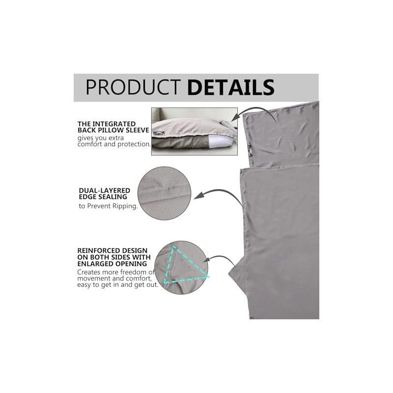 Frelaxy Ultralight Sleeping Bag Liner - Compact & Breathable Travel