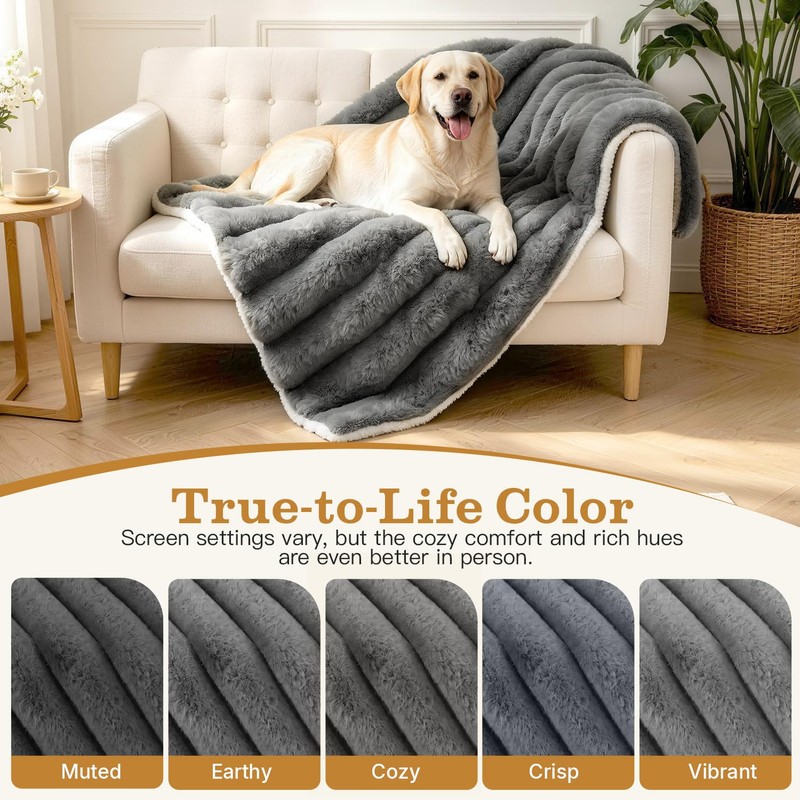 Cat Blanket for Indoor Cats, Soft Rabbit Fur Kitten Blanket