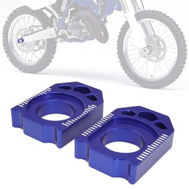 IUVWISN Motorcycle Rear Axle Block Chain Tensioner Adjuster for YZ125 YZ250 WR250F 02-23 YZ250F 02-08 YZ450F 03-08 YZ125X 17-23 YZ250X YZ450FX 16-23 YZ250FX 15-23 WR450F 04-23 WR250R WR250X 07-20 Blue