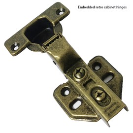 2pack Embedded Frameless Cabinet Hinges. 90 Degree Retro Frameless Cabinet Soft Close Cabinet Door Hinge Suitable for Embedded Frameless Cabinet Doors