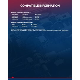 KAX HS26306PT Head Gasket Set Compatible with 2005-2006 Ford Expedition, 2004-2006 F150, 2005-2006 Ford F-250 Super Duty, 2005-2006 F350 Super Duty, 2006 Mark LT Engine Head Gasket Kit with Bolt