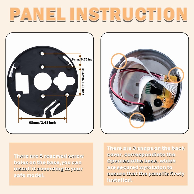 Gun Safe Lock Replacement Solenoid Lock with 2 Override Keys