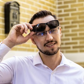 Nlieanuc Polarised Fit Over Glasses Sunglasses for Men & Women UV400 Protection Anti-Glare Wrap Around Eyewear for Driving Fishing Sports