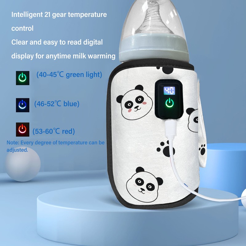 Portable Bottle Warmer Sleeve USB Milk Heat Keeper Adjustable Milk