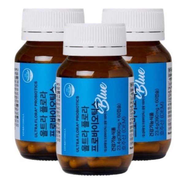 Yesther Ultra Flora Probiotics Blue 60 Capsules x 3 Bottles
