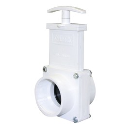 Valterra 6207 PVC Gate Valve, White, 2" FPT