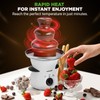 Nutrichef 3 Tier Chocolate Fondue Fountain - Electric Stainless Chocolate