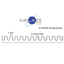 Galaxy Supply Inc. Zig Zag- Springs 8 Gauge 19" x 4 pcs,Plus Special Package 10 pcs 7 Holes Clip +20 pcs Stay Wire Clips + 10 feet of Springing Wire for All Upholstery Use