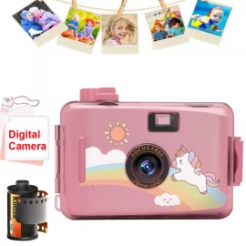 Retro Kids Video Digital Camera Children HD Mini Cute Camcorder with Films