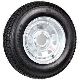 eCustomRim Trailer Tire On Rim ST175/80D13 175/80 13 in. LRB 5 Bolt Galvanized Spoke Wheel