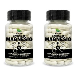 Citrato Magnesio Frascos 100 Cápsulas Duerme Despierta Energía Alta Absorción