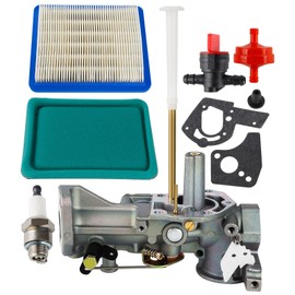 SIMPERAC 498298 Carburetor for Briggs Stratton 5hp Engine Parts Rototiller Comperssor Generator Lawn Mower Tune up Kit
