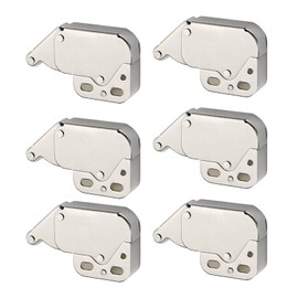 Biluer Pack of 6 Furniture Catch Spring Catch Door Catch Mini Door Lock Mini Latch with Automatic Spring Lock for Opening Windows Shed Gate Cabinet Doors (6)