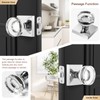newliplace Polished Chrome Passage Door Knobs Interior, Crystal Glass Passage
