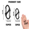 Double Sided Small Carabiner Clips 15 Big and 5 Small,