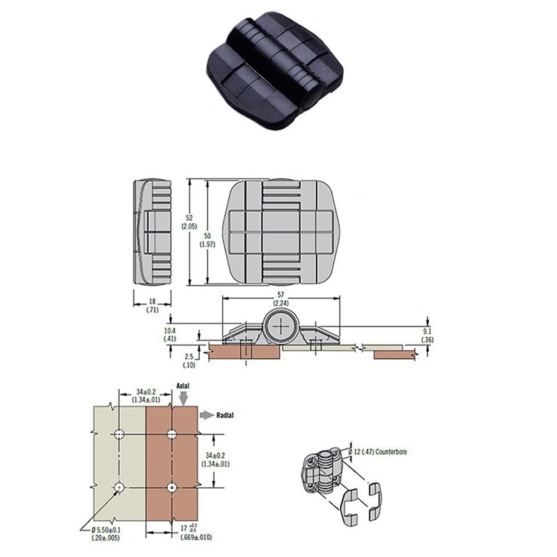 ANCLLO C6-24 Multi-Angle Damping Positioning XK552 Plastic Damping Spring Positioning