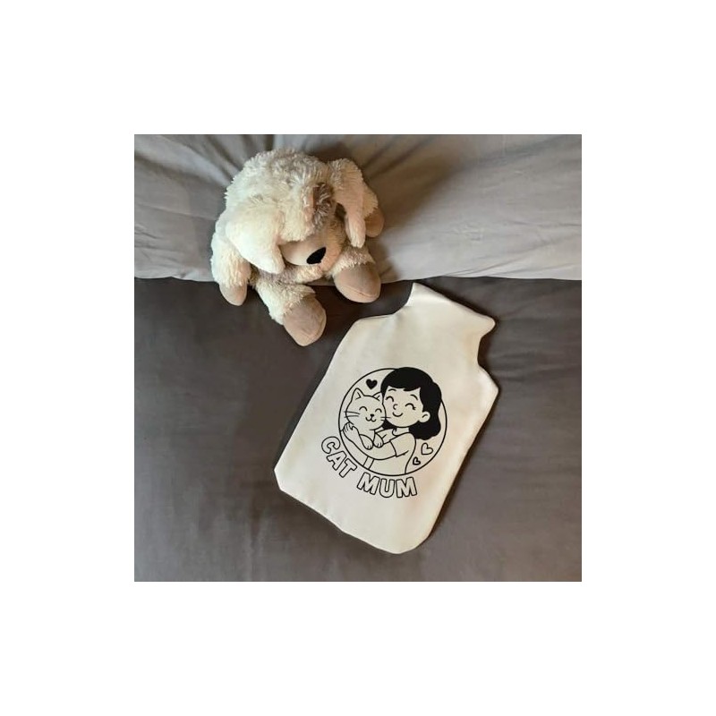 'Cat Mum' Hot Water Bottle Cover (HW00041771)