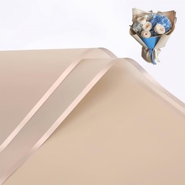 BBJ WRAPS - Hojas de papel para envolver flores frescas, paquete de regalo, suministros de floristería coreana, 20 hojas (caqui)