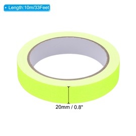 PATIKIL Neon Gaffer Cloth Tape 20 mm x 10 m, 1 Roll Fluorescent Tape, Black Light Glow Tape for Party, Yellow