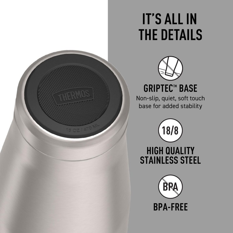 THERMOS ICON SERIES, vaso de acero inoxidable, acero inoxidable mate,
