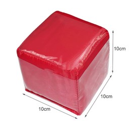 zalati Cubes 4pcs Blank Dice Foam Cubic Toy Clear Cover for DIY by Cards with Storage Bag for Game Learning - 3.9 inch