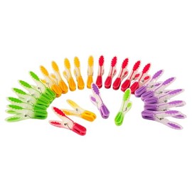 3 PAGEN® Soft-Wäscheklammern 24er-Set mit Blatt Design– Keine Druckstellen – farbenfroh und langlebig aus robustem Kunststoff– windfest- 24er-Set