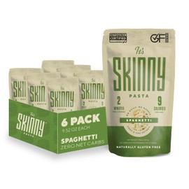 It’s Skinny Spaghetti Pasta – Low Carb, Gluten Free, Keto & Vegan-Friendly, Shirataki Konjac, Sugar-Free, High in Fiber, Only 4.5 Calories Per Serving, Ready in 2 Minutes (6 Packs)