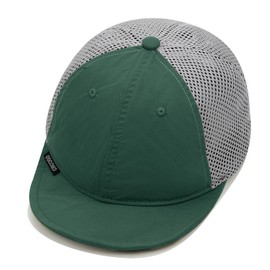 Croogo Men's Umpire Cap, Mesh Cap, Short Brim, Soft Hat, Breathable, Solid, Simple, Work Hat, Waterproof, Skateboarding, Running, Golf, Outdoor Activities, G-ASB01-Green-N, 55.0-60.0 cm