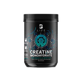 B Life Creatina Monohidratada en polvo 600g 120 Servicios  5 g por porcin  Alta Pureza  Creatine Monohydrate.                                         