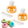 Donut Maker 2 Pack Plastic Donut Cutter Set with Dipping