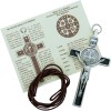 St. Benedict Crucifix with Round St. Benedict Medal Inlay with
