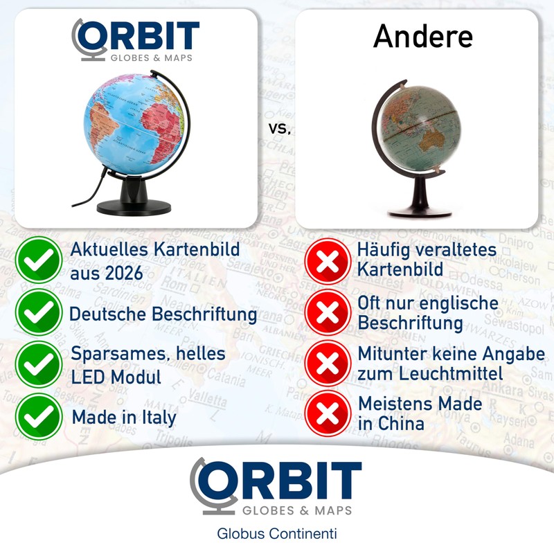 ORBIT Globes & Maps - Student Globe - 16 cm