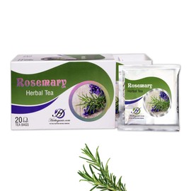 HERBOGANIC Rosemary Herbal Tea - Digestion Support and Immune Boost | Refreshing and Delicious Blend | Natural Ingredients | 20 Tea Bags