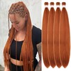 Ginger Orange Braiding Hair Pre Stretched Hypoallergenic Orange/350 Prestretched Synthetic