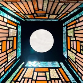 Capulina Tiffany Lamp Shade 12 Inches Wide Accessories Replacement Amber Green Style Stained Glass Lampshade for Torchiere Floor Lamp and Pendant Light