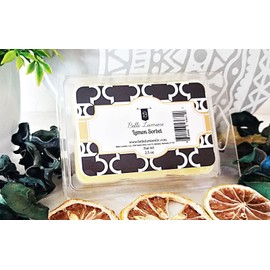 Belle Lumiere Luxury Lemon Sorbet Scented Oil Infused Wax Tart Melts Made in Kentucky, Yellow, 2.5 Oz / 6 Cubed Wax Melts
