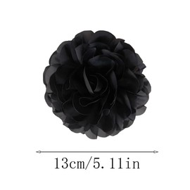 Dainty Camellia Flower Large Brooch Lapel Pins Delicate Elegant Handmade Big Fabric Rose Flower Brooches Pin Classic for Wedding Party Dance Banquet for Women Dress Suit Ceremony Clothes Accessories