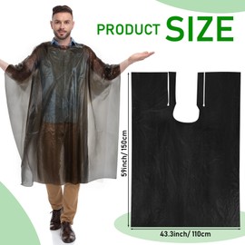 Yahenda 150 Pcs Disposable Salon Capes Bulk Waterproof Hair Cutting Capes for Barber Stylist Dye Supplies 59 x 43.3 Inch(Black)
